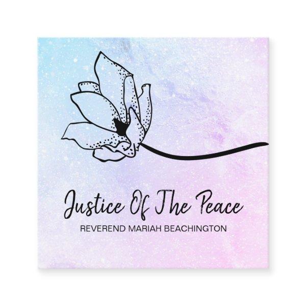 *~* JUSTICE OF THE PEACE Blue Pink  Moon Crater Square