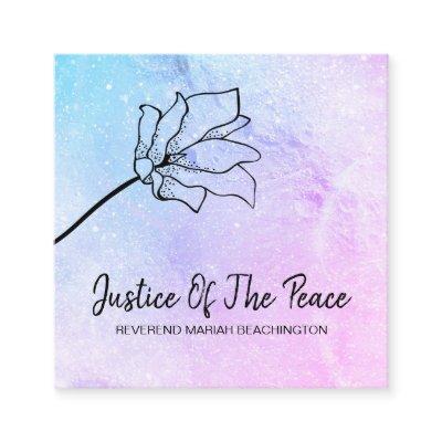 *~* JUSTICE OF THE PEACE  Moon Crater Flower Square