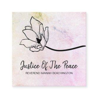 *~* JUSTICE OF THE PEACE  Moon Crater Peach Pink Square