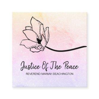*~* JUSTICE OF THE PEACE  Moon Crater Rainbow Square