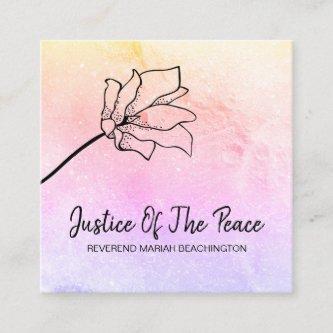 *~* JUSTICE OF THE PEACE Rainbow  Flower Moon Square