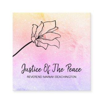 *~* JUSTICE OF THE PEACE Rainbow  Flower Moon Square