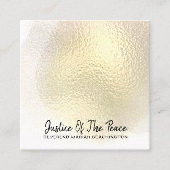 *~* JUSTICE OF THE PEACE - Yellow Gold Abstract Square