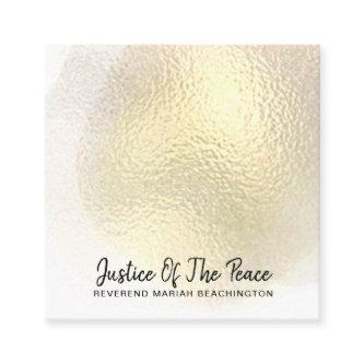 *~* JUSTICE OF THE PEACE - Yellow Gold Abstract Square