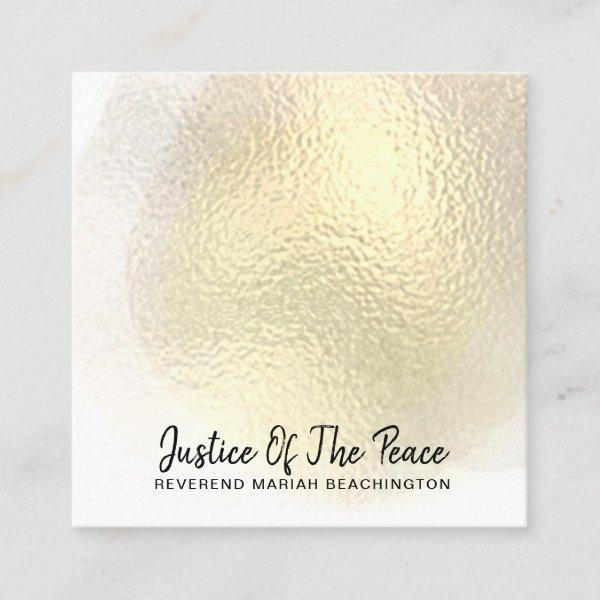 *~* JUSTICE OF THE PEACE - Yellow Gold Abstract Square
