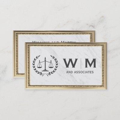 Justice Scales | Marble | Classic Gold Frame