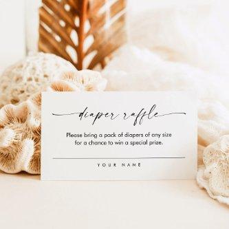KAIA Minimalist Diaper Raffle Ticket Insert Card