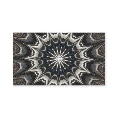 Kaleidoscope Design Black Gray Blue White Art