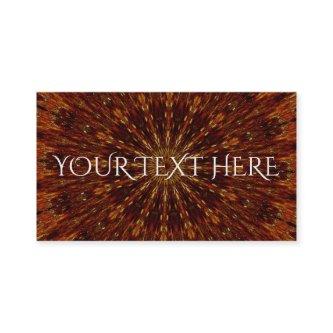 Kaleidoscope Design Dark Brown Floral Pattern
