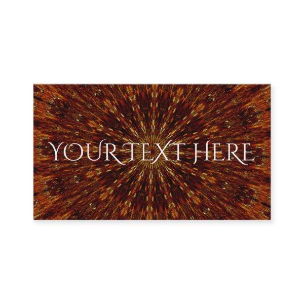 Kaleidoscope Design Dark Brown Floral Pattern