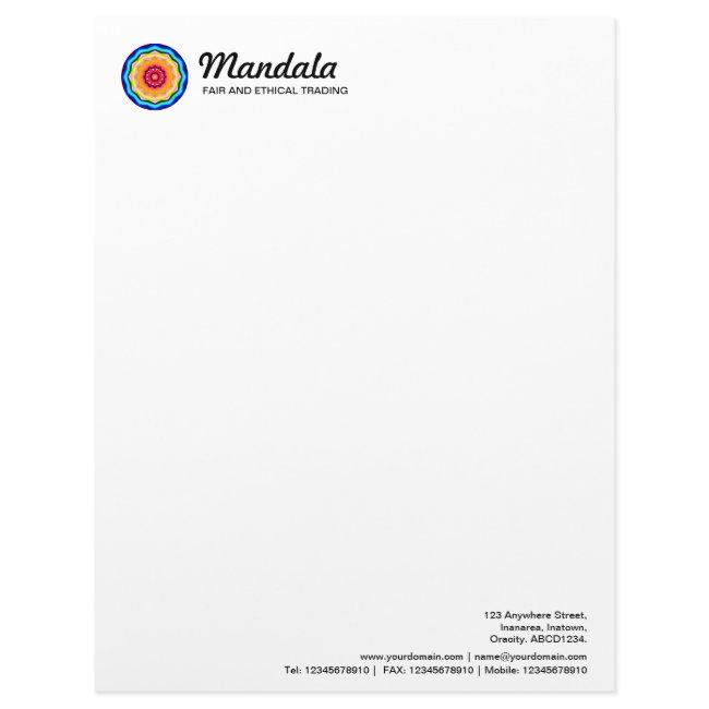 Kaleidoscopic Mandala 012 Letterhead