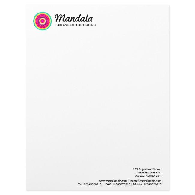 Kaleidoscopic Mandala 019 Letterhead