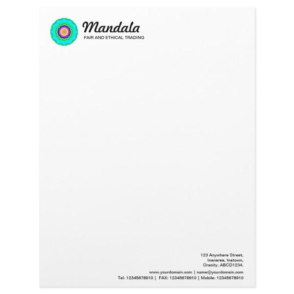 Kaleidoscopic Mandala 021 Letterhead