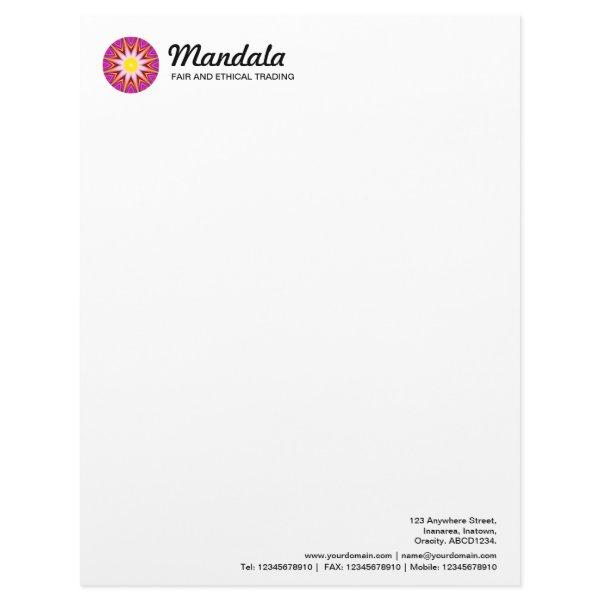 Kaleidoscopic Mandala 023 Letterhead