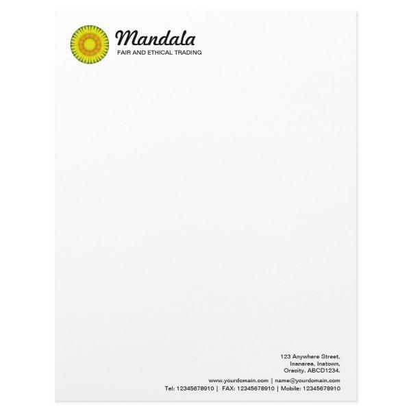 Kaleidoscopic Mandala 039 Letterhead