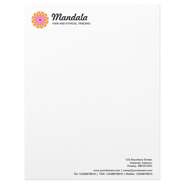 Kaleidoscopic Mandala 08 Letterhead