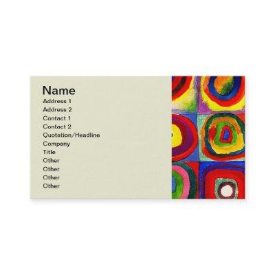 Kandinsky Farbstudie Quadrate Squares Circles Art