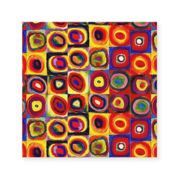 Kandinsky Modern Squares Circles Colorful Square