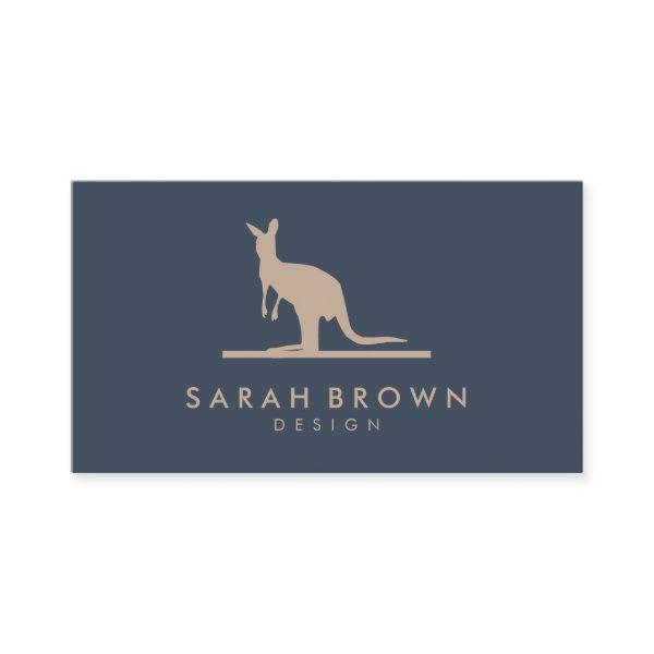 Kangaroo Silhouette Simple Logo Design