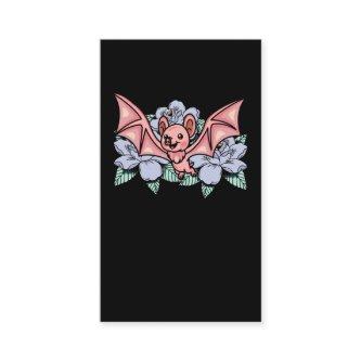 Kawaii Bat Pastel Goth Flowers