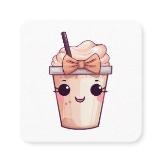 Kawaii Smiling Frappe Square