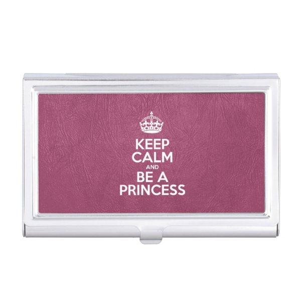 Keep Calm and Be a Princess, Pink Leather, Crown  Holder