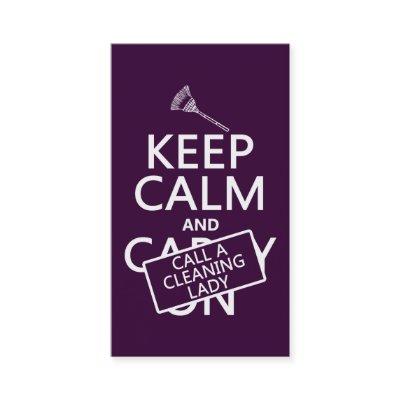 Keep Calm and Call A Cleaning Lady