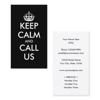 Keep Calm And Call Us  logo template