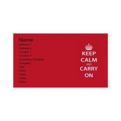 Keep Calm and Carry On