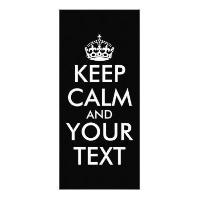 Keep Calm and Carry On - Create Your Own Rack Card