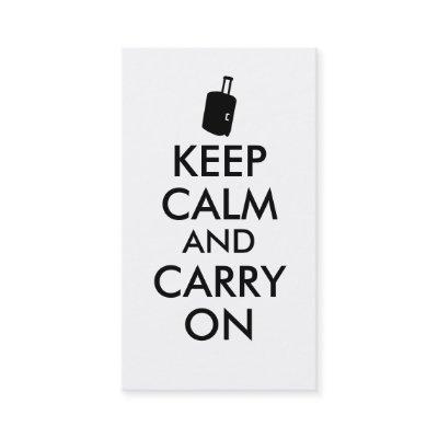 Keep Calm and Carry On Travel Custom