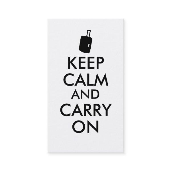 Keep Calm and Carry On Travel Custom