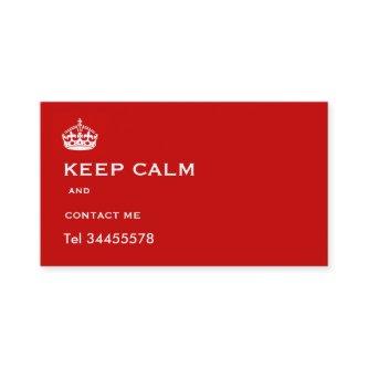 keep calm and contact me
