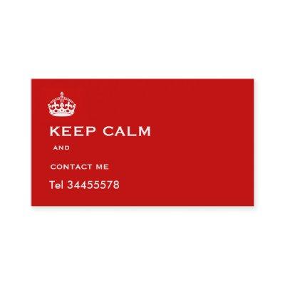 keep calm and contact me