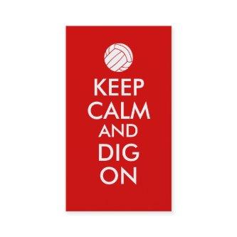 Keep Calm and Dig On Volleyball Sports Lovers