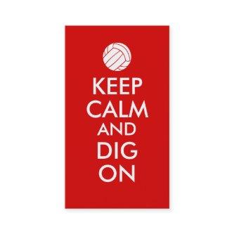 Keep Calm and Dig On Volleyball Sports Lovers