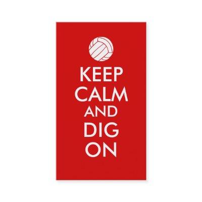 Keep Calm and Dig On Volleyball Sports Lovers