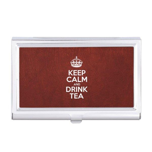 Keep Calm and Drink Tea, Red Leather, Crown  Case