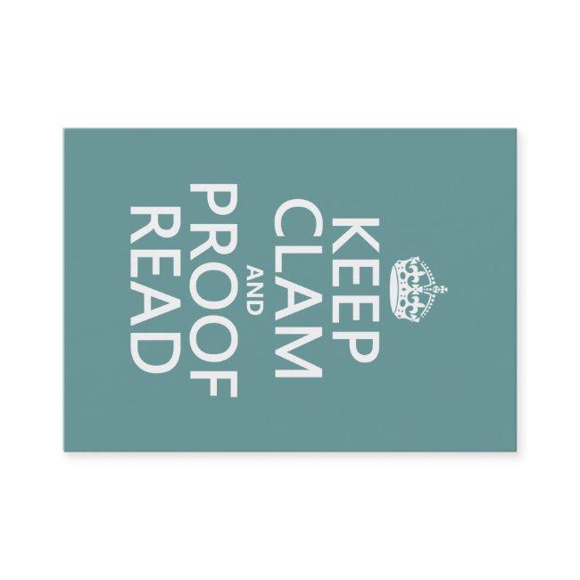 Keep Calm and Proofread (clam) (any color)