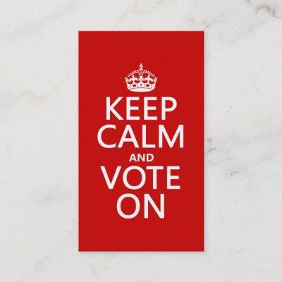 Keep Calm and Vote On