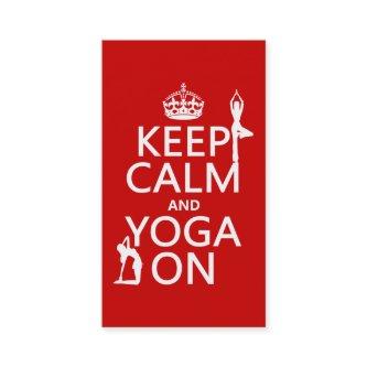 Keep Calm and Yoga On (customize colors)