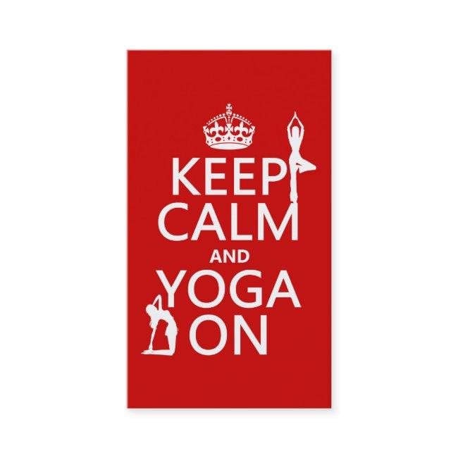 Keep Calm and Yoga On (customize colors)