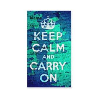 Keep Calm Blue Peeled Paint Grunge