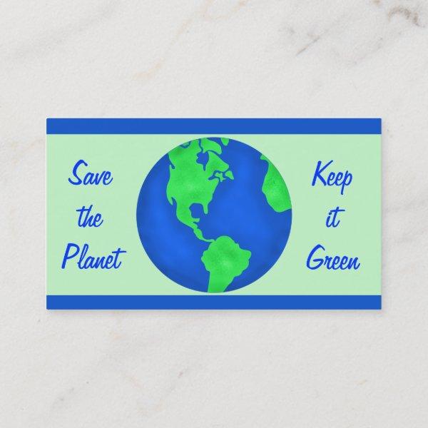 Keep It Green Save Planet Earth Environment Art