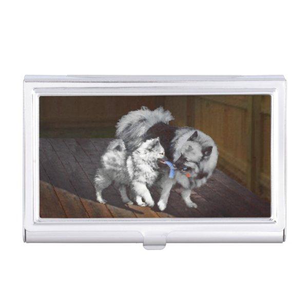 Keeshond Playtime Painting - Cute Original Dog Art Case For