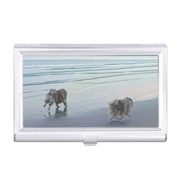 Keeshonds at the Seashore Painting Dog Art Case For