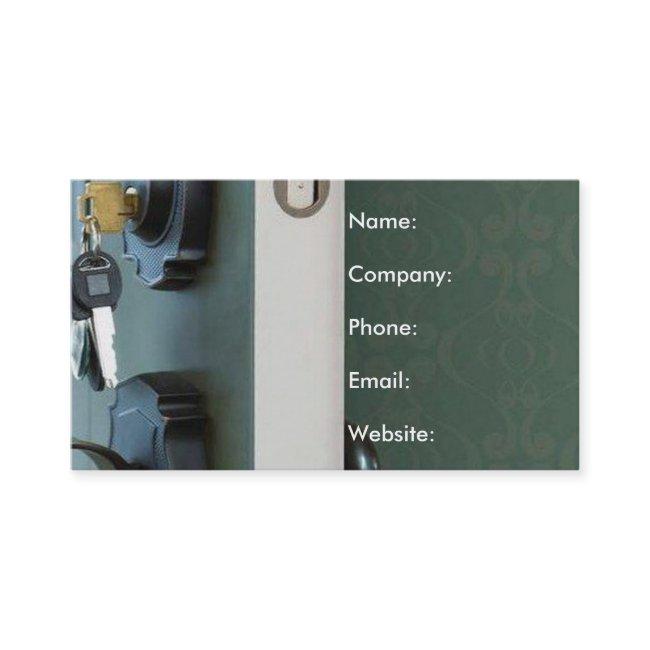 Key in Door Grey Welcome Mat Real Estate