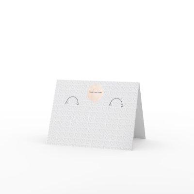 Key Ring Display Double Embossed Hearts Thank You Card