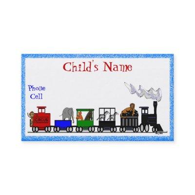 Kid's Animal Train Calling Card