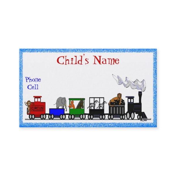 Kid's Animal Train Calling Card